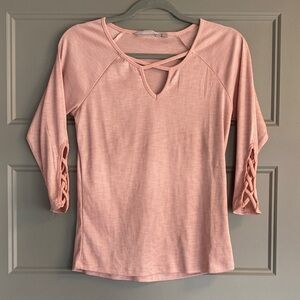 Athletic Works Pink Long Sleeve Top with Sleeve Detail